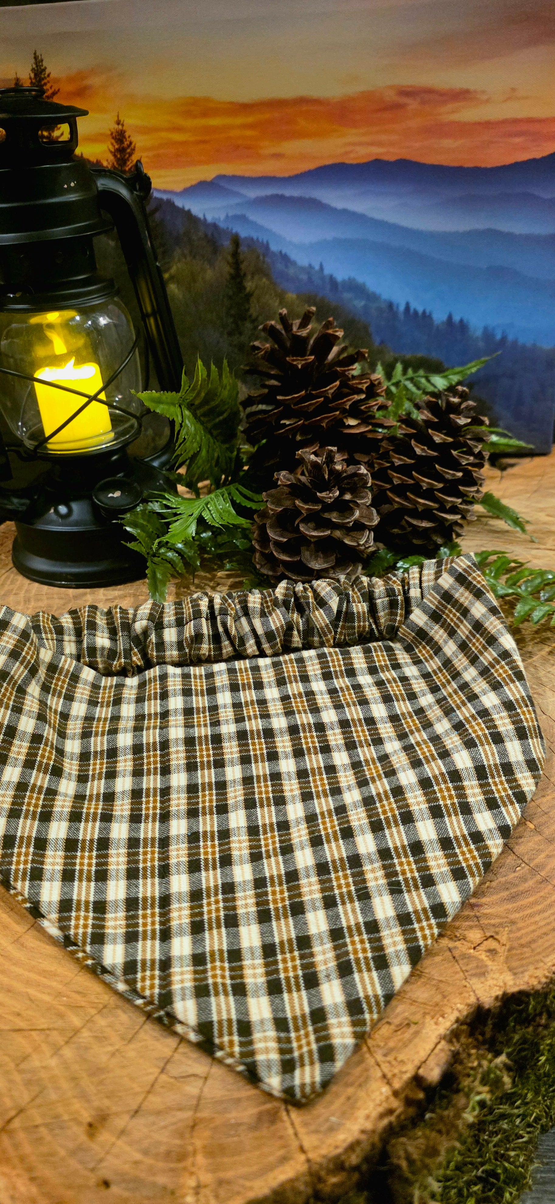 Brown Flannel Bandana