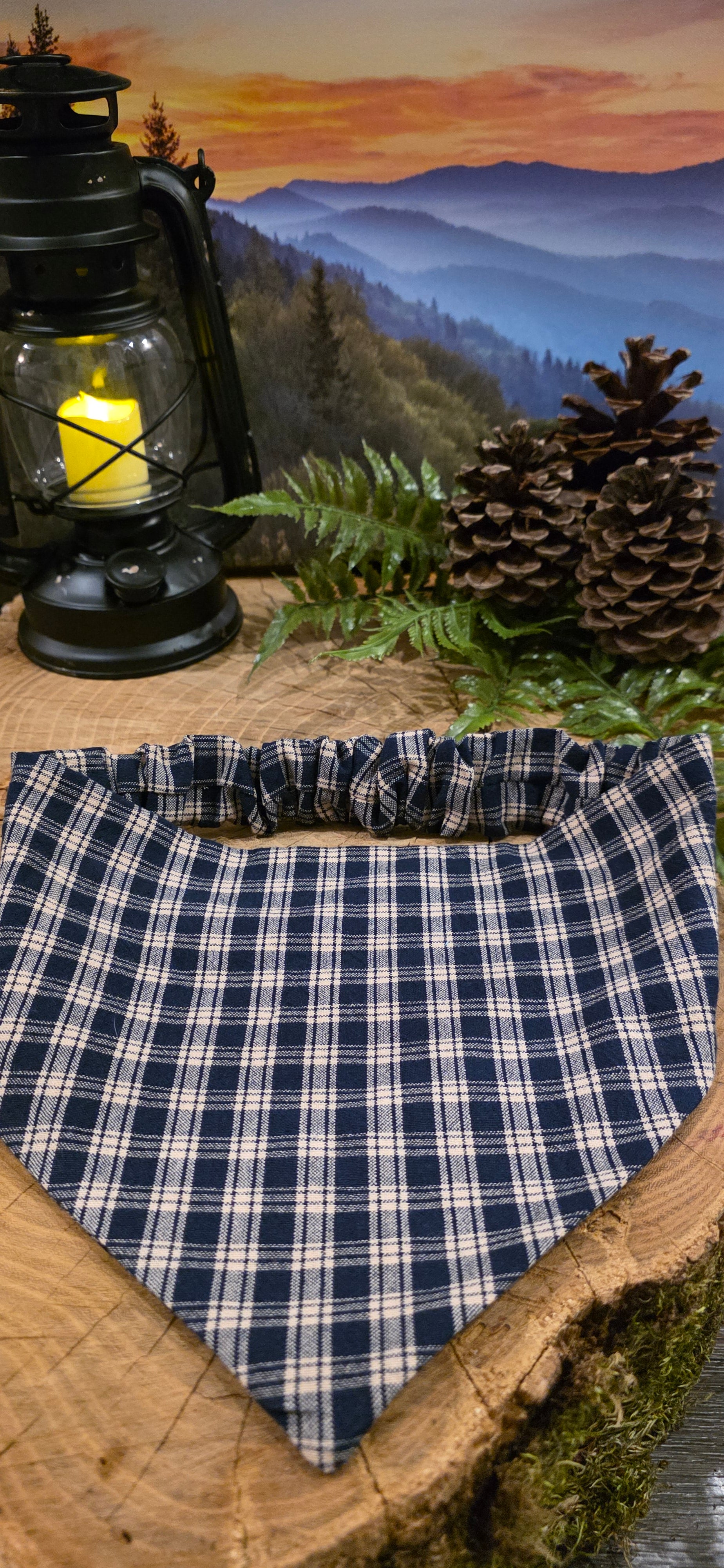 Navy Flannel Bandana