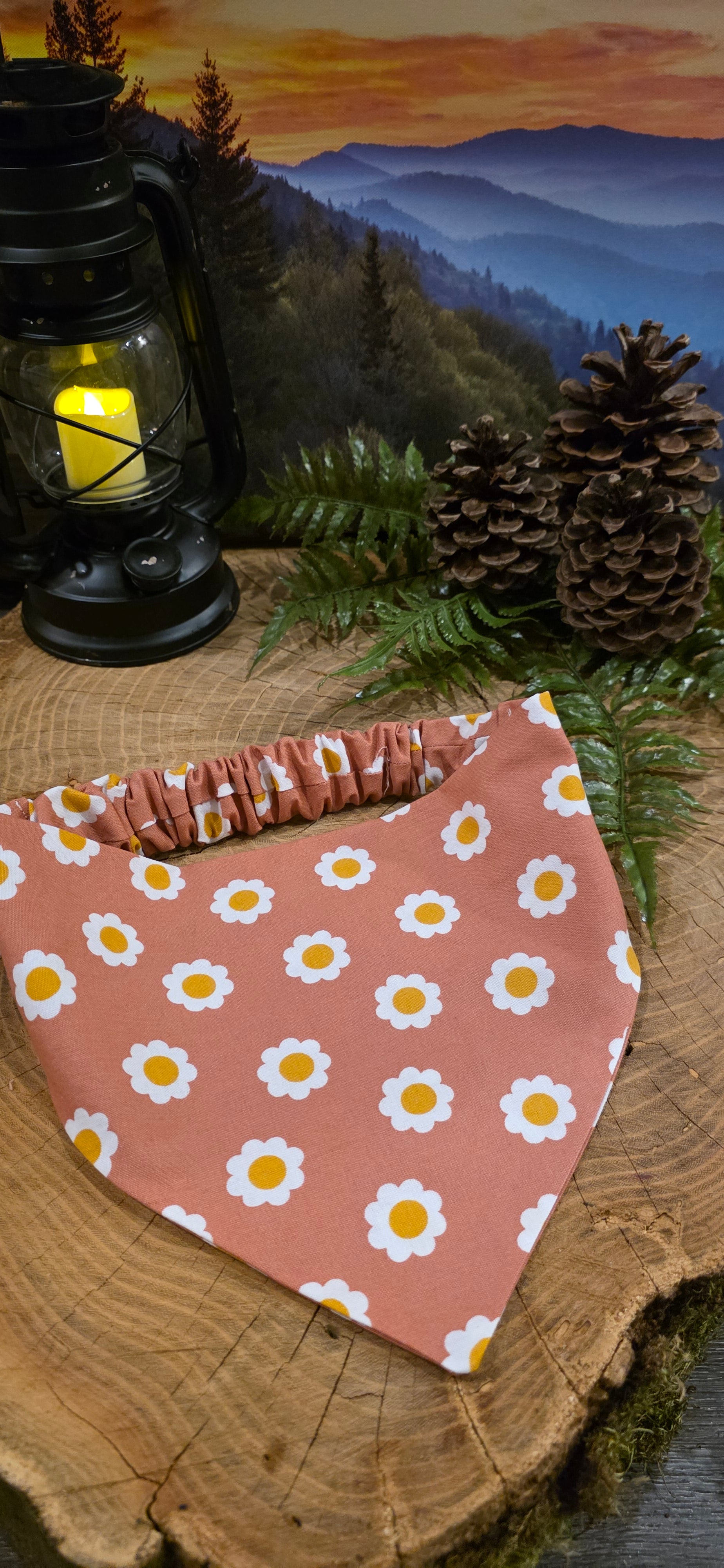 Pink Daisy Bandana
