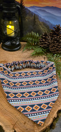 Turquoise & Pink Aztec Bandana