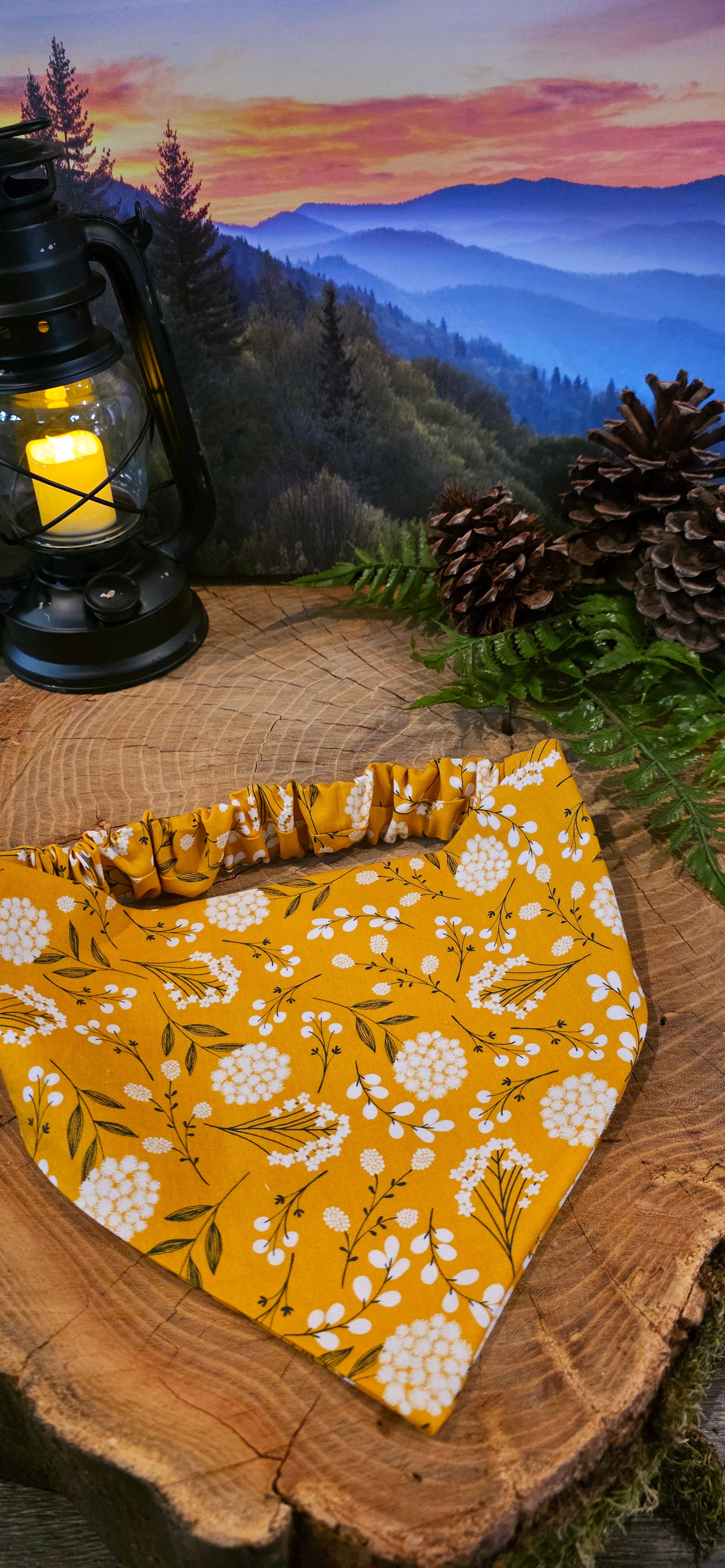 Yellow Floral Bandana