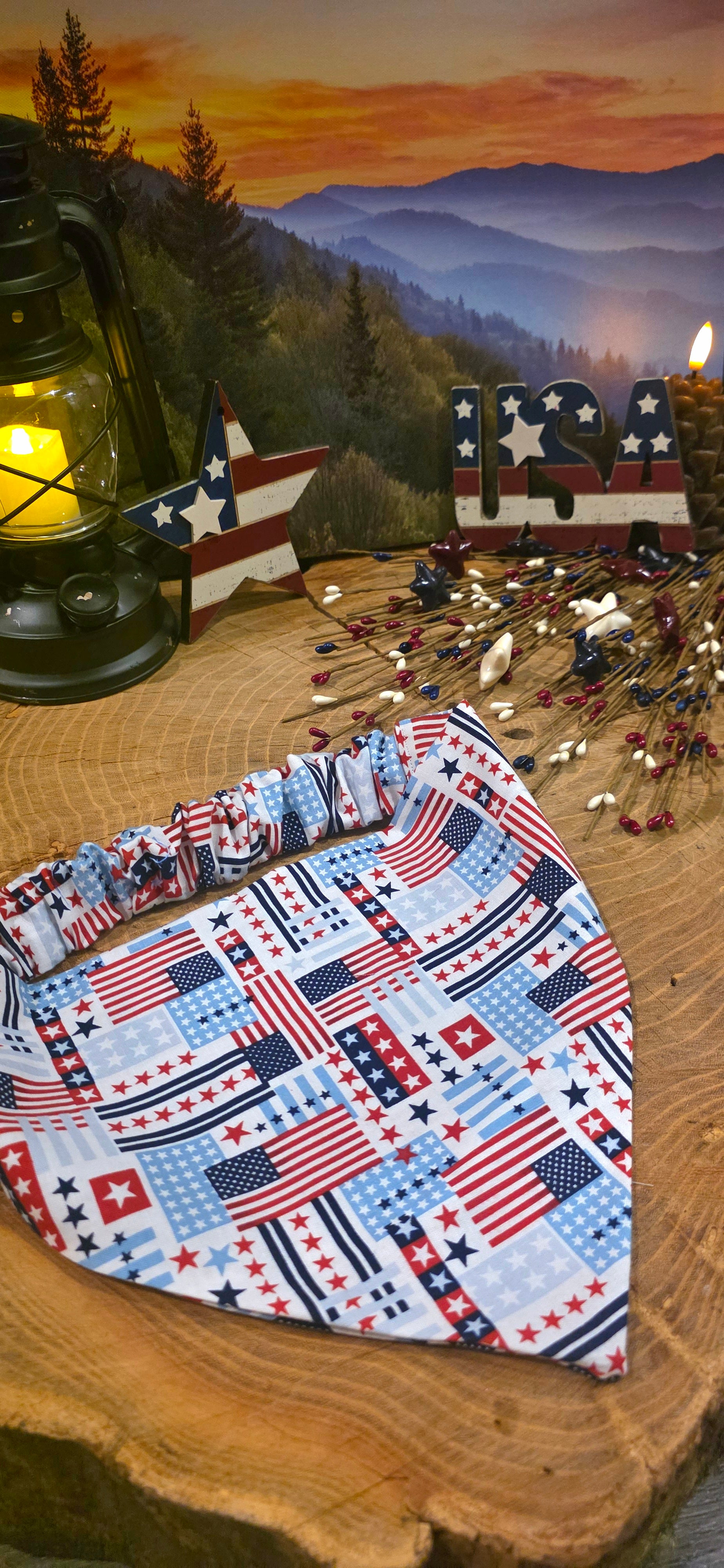Patriotic Stars & Stripes Bandana