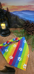 Rainbow Paw Prints Bandana