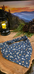 Navy Floral Bandana