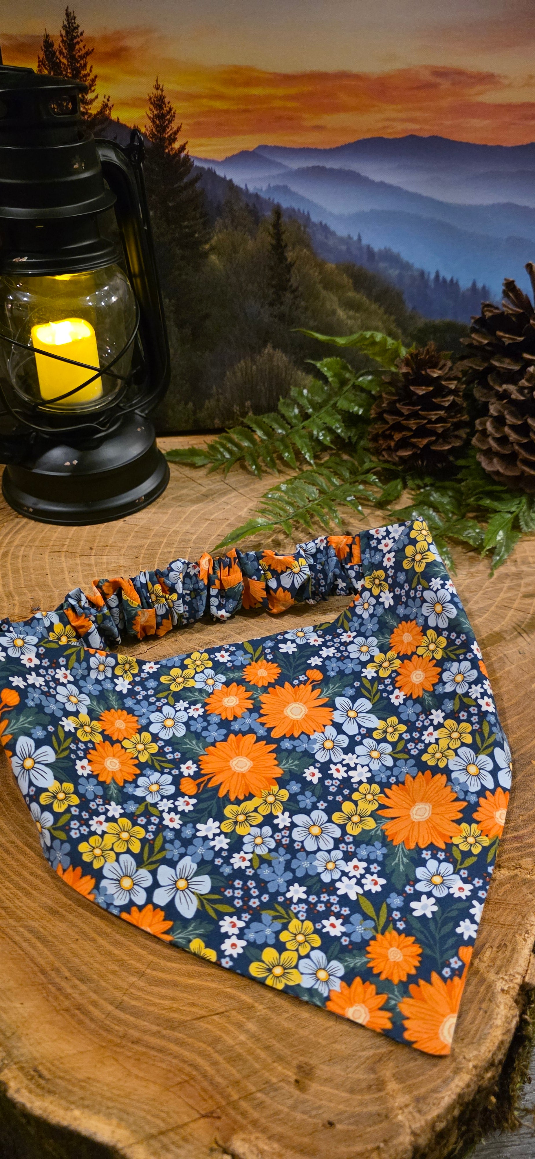 Navy & Orange Summer Bandana
