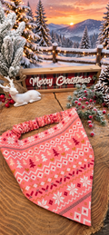 Pink Christmas Sweater Bandana