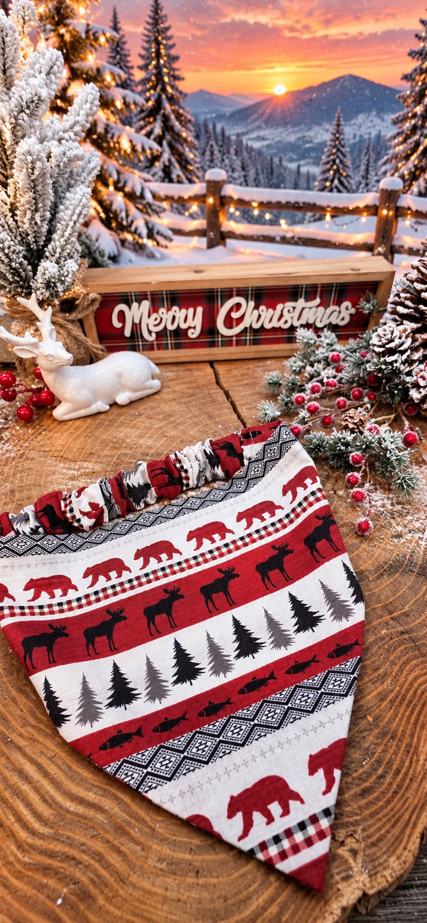 Christmas Cabin Bandana