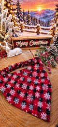 Snowflake Plaid Bandana