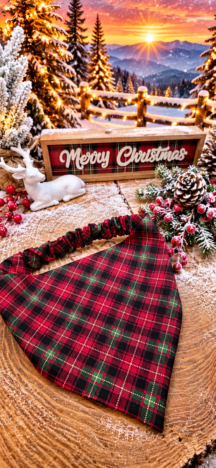 Christmas Plaid Bandana