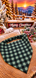 Green and Black Plaid Bandana
