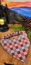 Pink and Purple Checkers Bandana