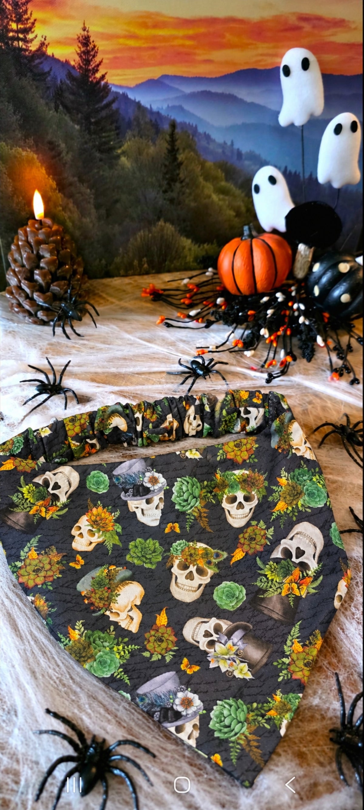 Skulls and Plants Bandana