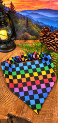 Rainbow Checkers Bandana